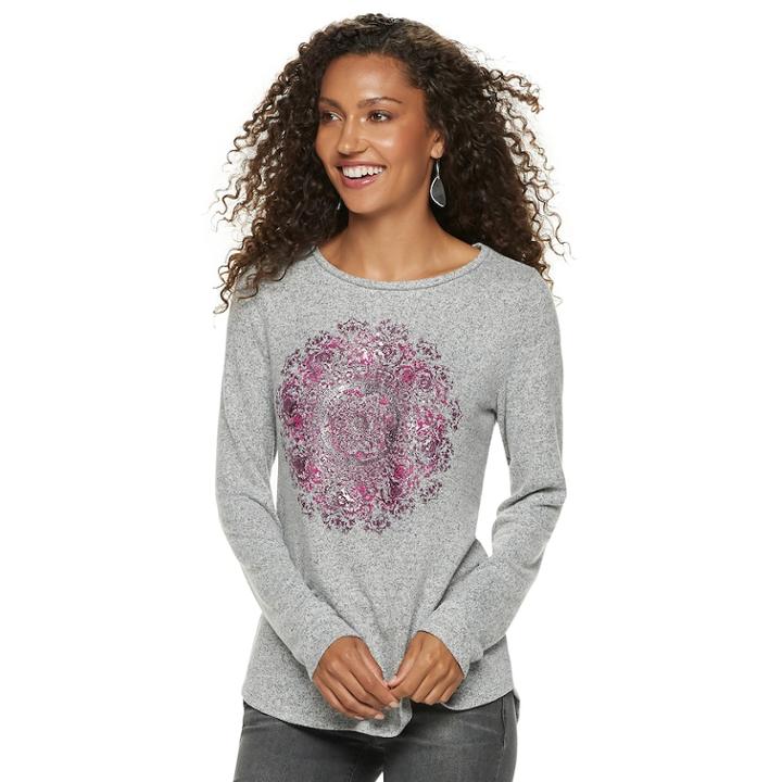 Women's Sonoma Goods For Life™ Supersoft Crewneck Tee, Size: Xs, Med Purple