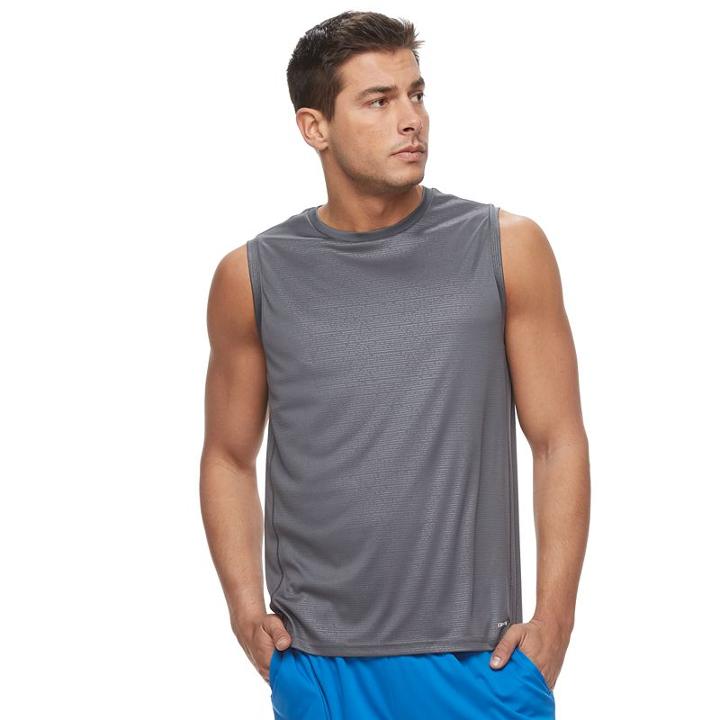 Men's Tek Gear&reg; Core Performance Muscle Tee, Size: Large, Dark Grey