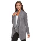 Women's Dana Buchman Faux-suede Open-front Jacket, Size: Xl, Grey