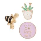 Lc Lauren Conrad Bee, Cactus & Oh Happy Day! Pin Set, Women's, Multicolor