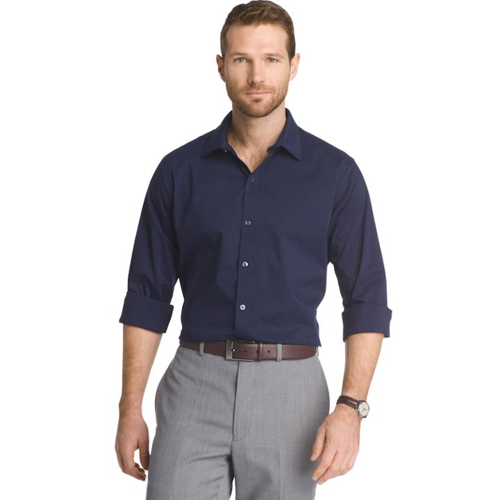 Big & Tall Van Heusen Flex Stretch Slim-fit Button-down Shirt, Men's, Size: 4xb, Blue Other