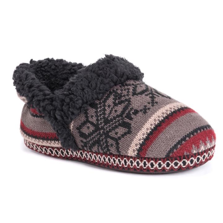 Women's Muk Luks Magdalena Knit Slippers, Size: Medium, Dark Grey