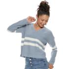 Juniors' Pink Republic Striped Sweater, Teens, Size: Medium, Light Blue
