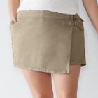 Plus Size Sonoma Goods For Life&trade; Faux-wrap Twill Shorts, Women's, Size: 22 W, Med Brown