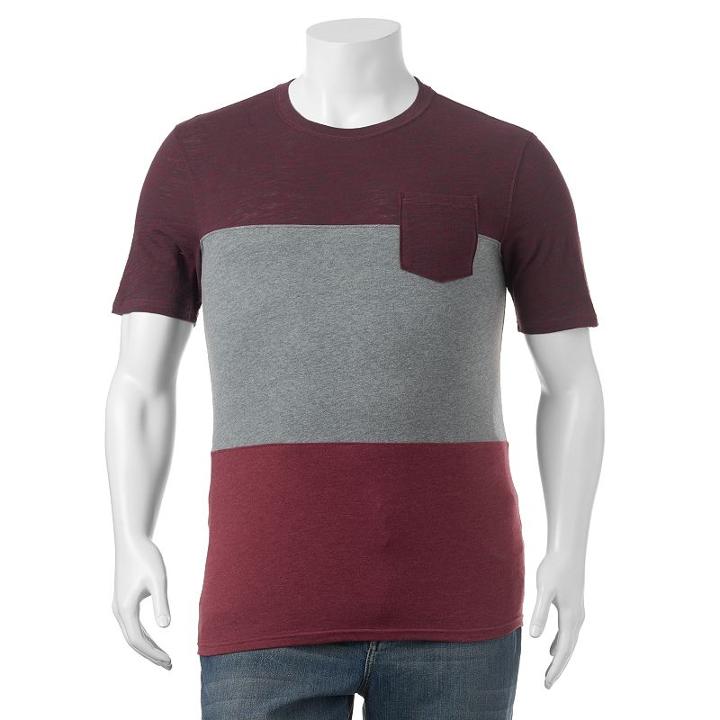 Big & Tall Urban Pipeline&reg; Colorblock Tee, Men's, Size: Xxl Tall, Red
