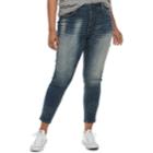 Juniors' Plus Size Mudd&reg; Mid-rise Ankle Jeggings, Teens, Size: 24 W, Dark Blue