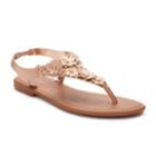 Candie's&reg; Women's Glittery Floral Shield Sandals, Size: Medium, Pink Ovrfl
