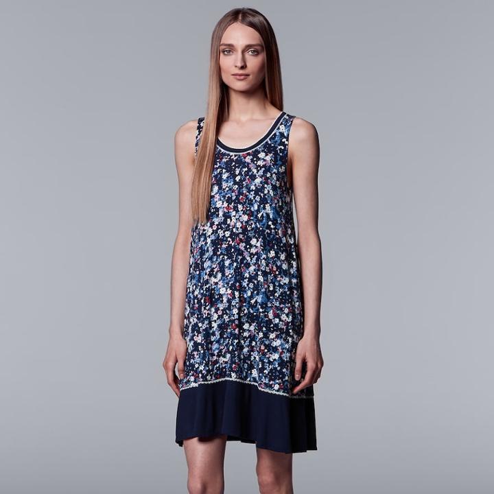 Women's Simply Vera Vera Wang Scoopneck Chemise, Size: Small, Oxford