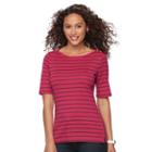 Women's Croft & Barrow&reg; Side-button Top, Size: Medium, Med Purple