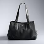 Simply Vera Vera Wang Priya Triple Compartment Satchel, Women's, Black