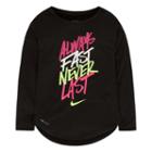 Girls 4-6x Nike Dri-fit Curved High-low Tee, Girl's, Size: 6x, Oxford