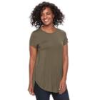 Women's Apt. 9&reg; High-low Tunic, Size: Xxl, Green