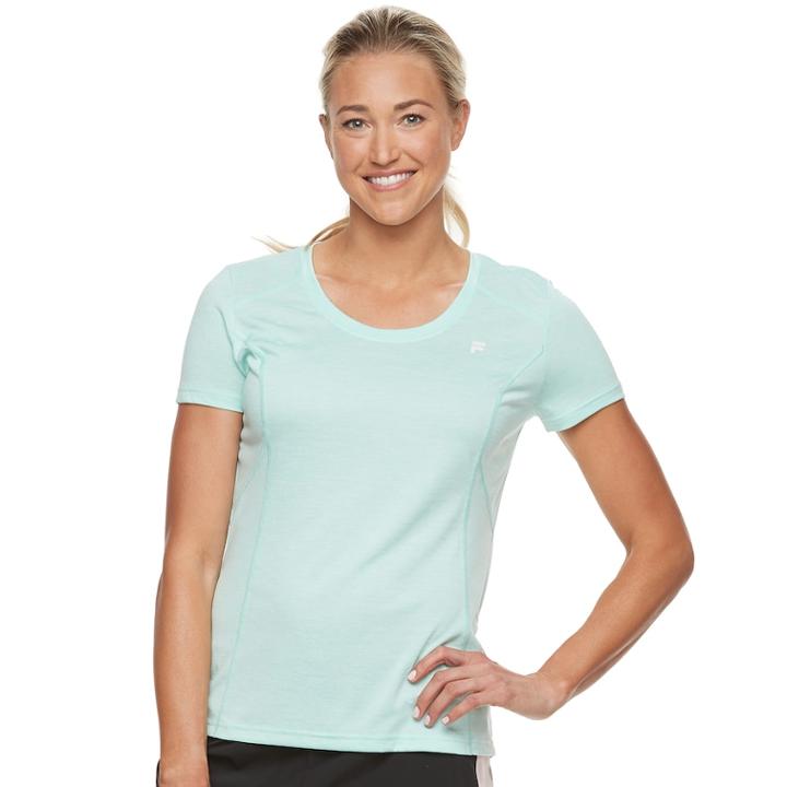 Women's Fila Sport&reg; Space-dyed Short Sleeve Tee, Size: Medium, Light Blue