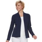 Women's Dana Buchman Zipper-accent Ponte Jacket, Size: Medium, Blue (navy)