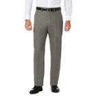 Men's J.m. Haggar Premium Classic-fit Stretch Sharkskin Flat-front Superflex Waist Dress Pants, Size: 38x29, Med Grey