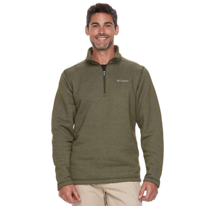 Men's Columbia Ortega Oaks Quarter-zip Fleece Jacket, Size: Xl, Green Oth