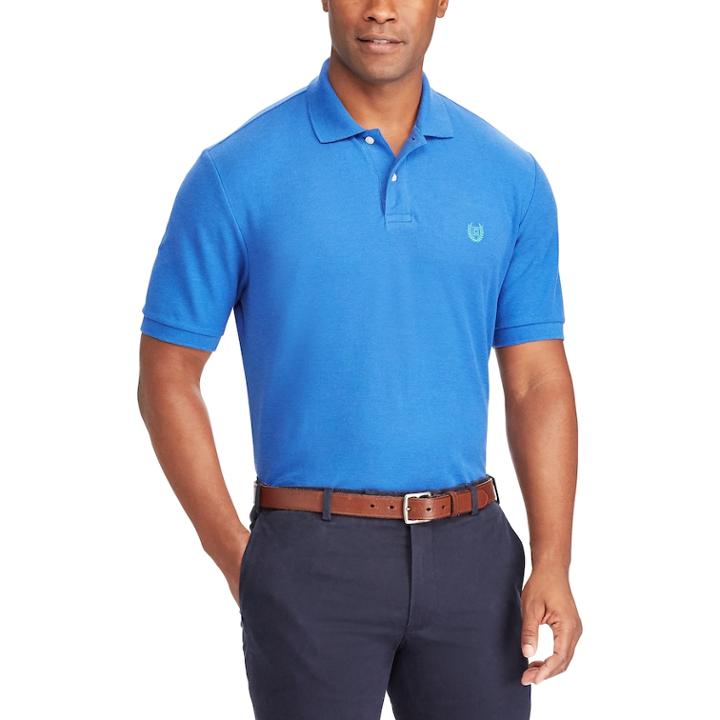 Big & Tall Chaps Classic-fit Mesh Polo, Men's, Size: 4xb, Blue