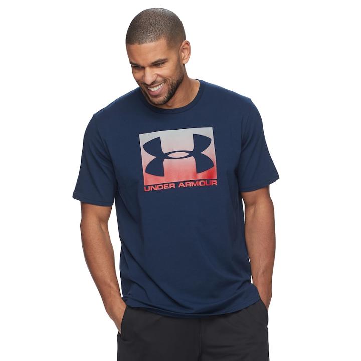 Men's Under Armour Boxed Sportstyle Tee, Size: Xxl, Dark Blue