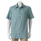 Big & Tall Haggar&reg; Easy-care Microfiber Button-down Shirt, Men's, Size: Xl Tall, Turquoise/blue (turq/aqua)