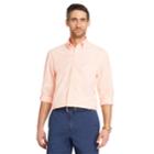 Men's Izod Slim-fit Essential Gingham Plaid Button-down Shirt, Size: Xl, Drk Orange