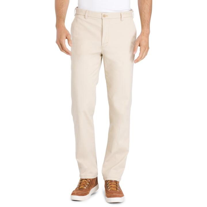 Men's Izod Saltwater Straight-fit Stretch Chino Pants, Size: 42x30, Lt Beige