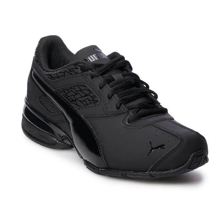 Puma Tazon 6 Fracture Fm Jr Grade School Girls' Running Shoes, Size: 7, Black