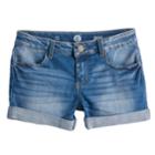 Girls 7-16 & Plus Size So&reg; Rolled Cuff Shortie Jean Shorts, Size: 14, Med Blue