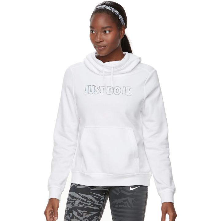 Women's Nike Sportswear Funnel-neck Hoodie, Size: Small, White