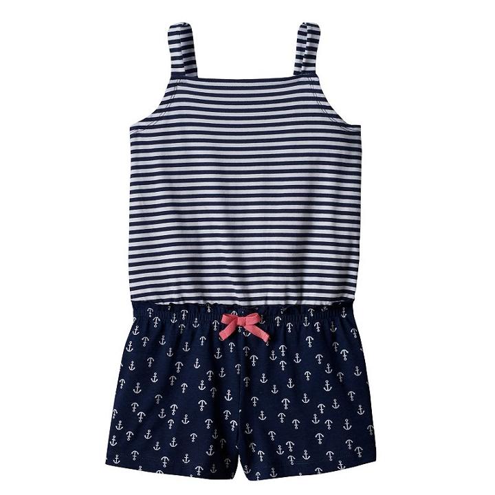 Girls 4-10 Jumping Beans&reg; Tank Top Romper, Girl's, Size: 6, Blue