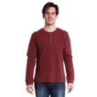 Men's Stanley Classic-fit Waffle-knit Henley, Size: Xl, Red