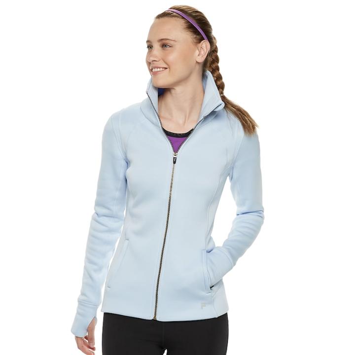 Women's Fila Sport&reg; Fleece Thumb Hole Jacket, Size: Xl, Med Blue