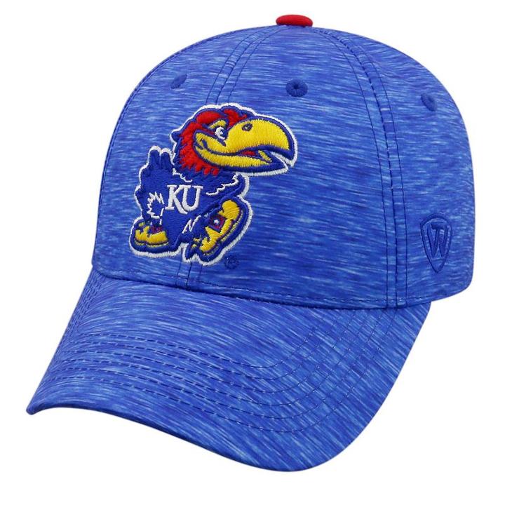 Adult Kansas Jayhawks Warp Speed Adjustable Cap, Men's, Med Blue