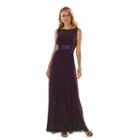 Women's Chaps Georgette Empire Evening Gown, Size: 4, Purple