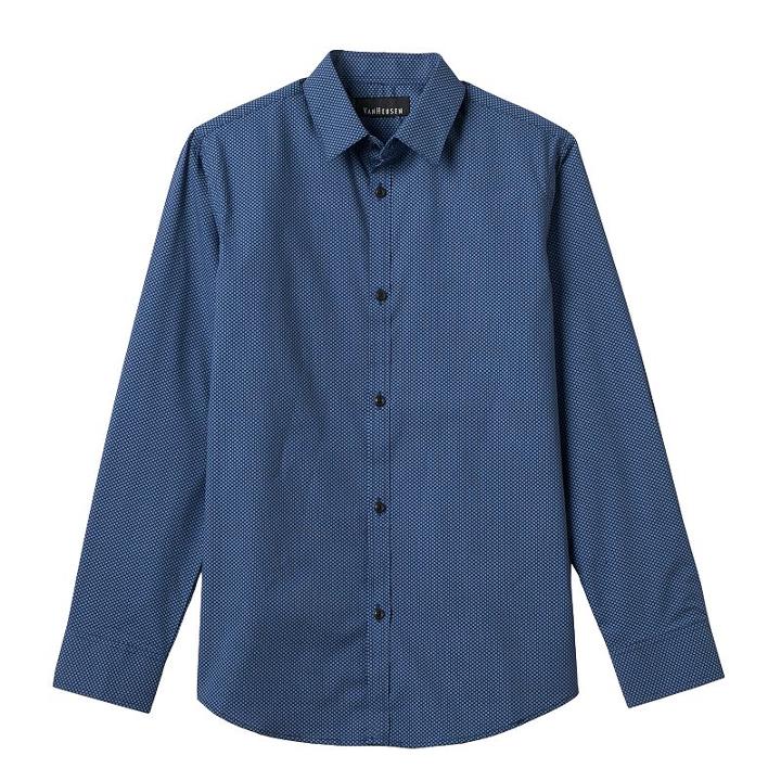 Boys 8-20 Van Heusen Geometric Squares Button-down Shirt, Boy's, Size: 14-16, Blue (navy)