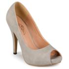 Journee Collection Lois Women's Peep-toe Platform High Heels, Girl's, Size: 8.5, Grey