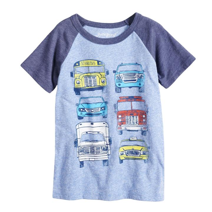 Boys 4-10 Jumping Beans&reg; Vehicle Grid Graphic Tee, Size: 4, Med Blue