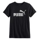 Boys 8-20 Puma Logo Tee, Size: Small, Black
