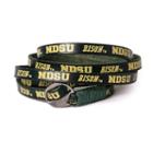 Adult North Dakota State Bison Leather Wrap Bracelet, Green