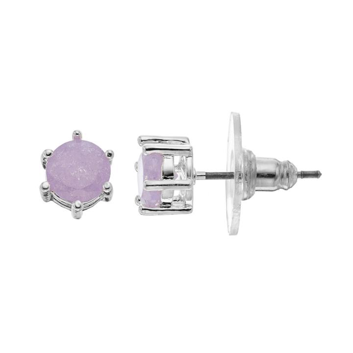 Lc Lauren Conrad Purple Round Nickel Free Stud Earrings, Women's, Blue