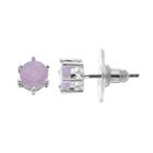 Lc Lauren Conrad Purple Round Nickel Free Stud Earrings, Women's, Blue
