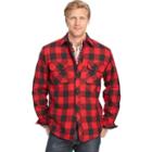 Men's Izod Heavy Twill Shirt Jacket, Size: Xl, Med Red