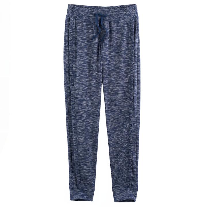 Girls 7-16 & Plus Size So&reg; Ruffled Jogger Pants, Size: 12, Dark Blue