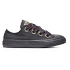 Girls' Converse Chuck Taylor All Star Big Eyelets Leather Sneakers, Size: 4, Silver