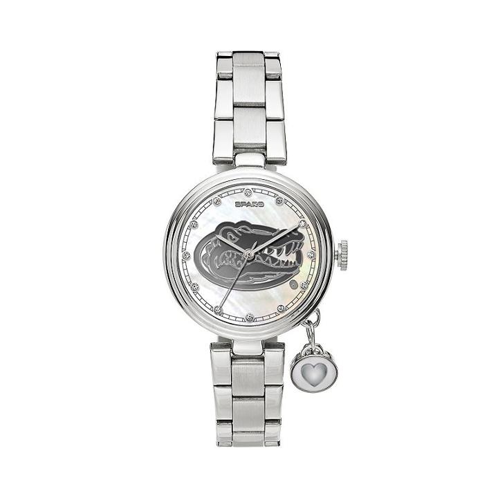 Sparo Charm Watch - Women's Florida Gators Stainless Steel, Grey