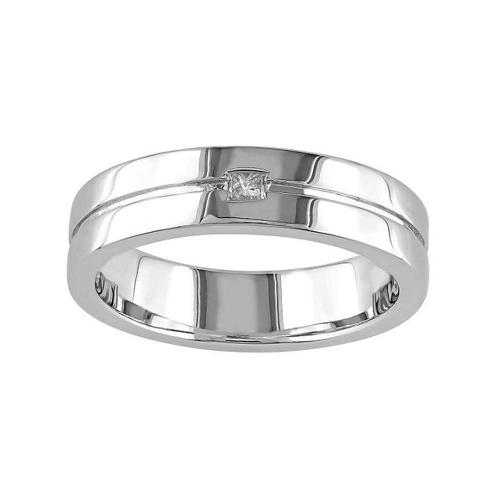 Sterling Silver Diamond Accent Wedding Ring, Women's, Size: 6, White