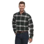 Men's Croft & Barrow&reg; Slim-fit Flannel Button-down Shirt, Size: Xl, Dark Green