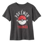 Boys 8-20 Pokemon Trainer Tee, Boy's, Size: Medium, Dark Grey