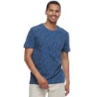 Men's Sonoma Goods For Life&trade; Printed Supersoft Pocket Tee, Size: Medium, Blue (navy)