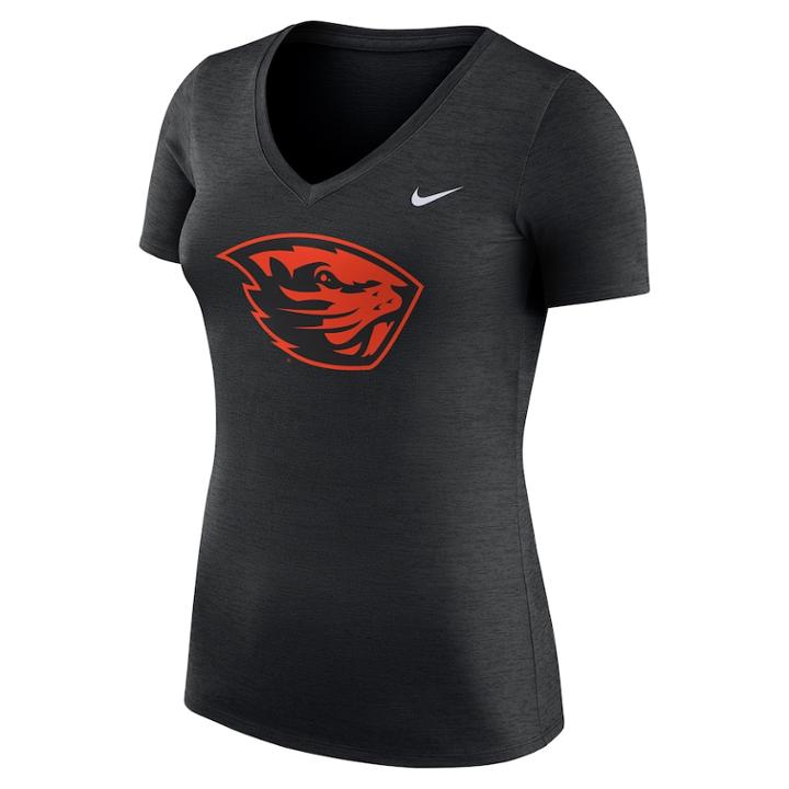Women's Nike Oregon State Beavers Dri-fit Touch Tee, Size: Small, Black