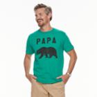 Men's Dad & Me Papa Bear Graphic Tee, Size: Small, Green